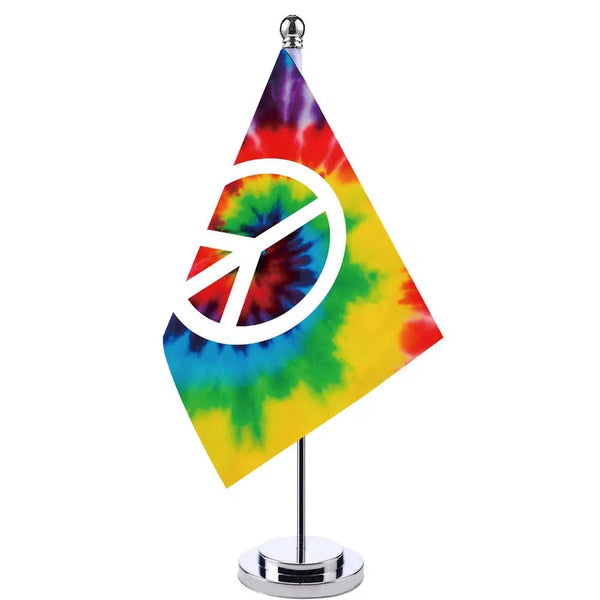 Peace Rainbow Pride Desk Flag - Small LGBTQIA2S+ Table Flag