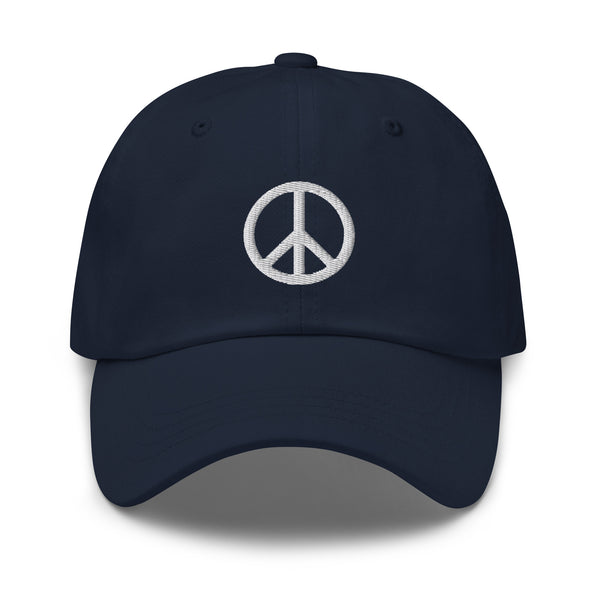 Peace Sign Cap - Adjustable Embroidered Dad Hat