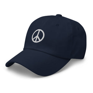 Peace Sign Cap - Adjustable Embroidered Dad Hat