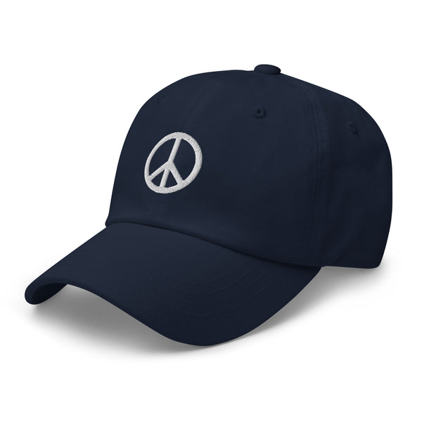 Peace Sign Cap - Adjustable Embroidered Dad Hat