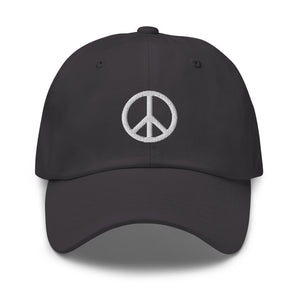 Peace Sign Cap - Adjustable Embroidered Dad Hat