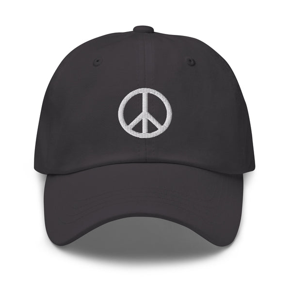 Peace Sign Cap - Adjustable Embroidered Dad Hat