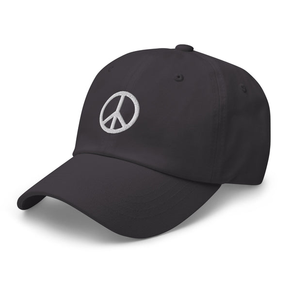 Peace Sign Cap - Adjustable Embroidered Dad Hat