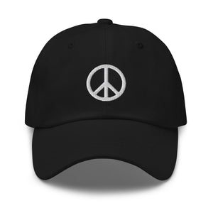 Peace Sign Cap - Adjustable Embroidered Dad Hat