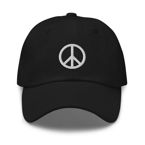 Peace Sign Cap - Adjustable Embroidered Dad Hat