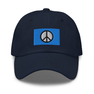 Peace Sign Flag Cap - Adjustable Embroidered Dad Hat