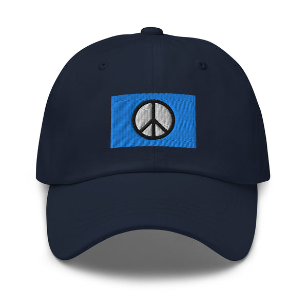 Peace Sign Flag Cap - Adjustable Embroidered Dad Hat