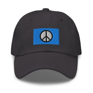 Peace Sign Flag Cap - Adjustable Embroidered Dad Hat