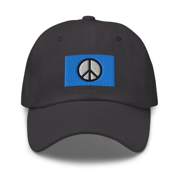 Peace Sign Flag Cap - Adjustable Embroidered Dad Hat