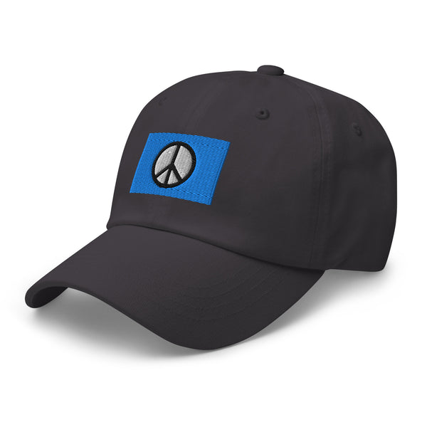 Peace Sign Flag Cap - Adjustable Embroidered Dad Hat