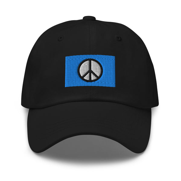 Peace Sign Flag Cap - Adjustable Embroidered Dad Hat