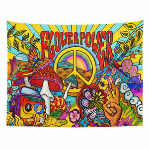 Peace Sign Flag - Psychedelic Hippie Flag