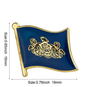 Pennsylvania State Flag Lapel Pin - Enamel Pin Flag