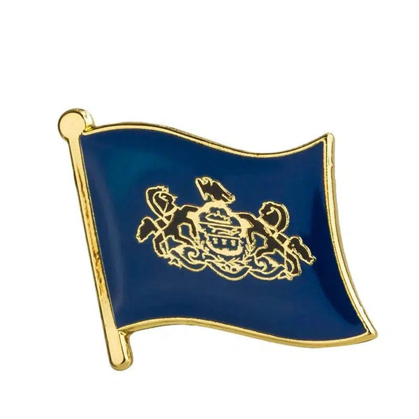 Pennsylvania State Flag Lapel Pin - Enamel Pin Flag