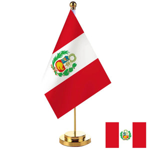 Peru Desk Flag - Small Office Table Flag