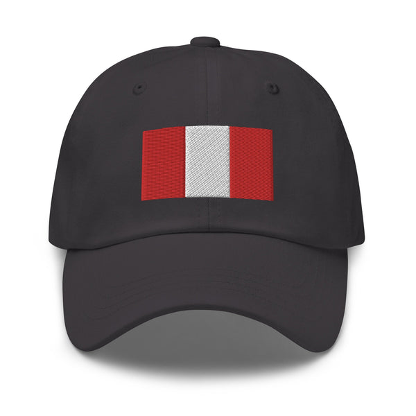 Peru Flag Cap - Adjustable Embroidered Dad Hat