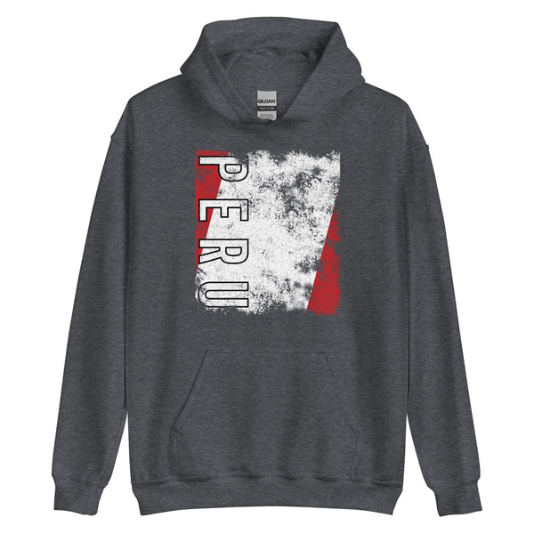 Peru Flag - Distressed Flag Hoodie