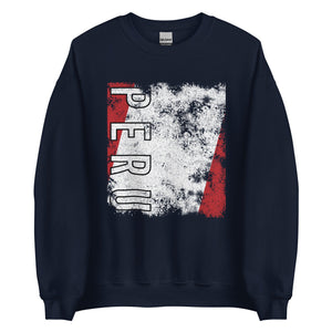 Peru Flag - Distressed Flag Sweatshirt