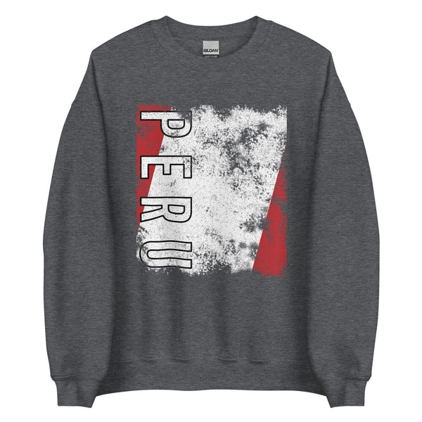 Peru Flag - Distressed Flag Sweatshirt