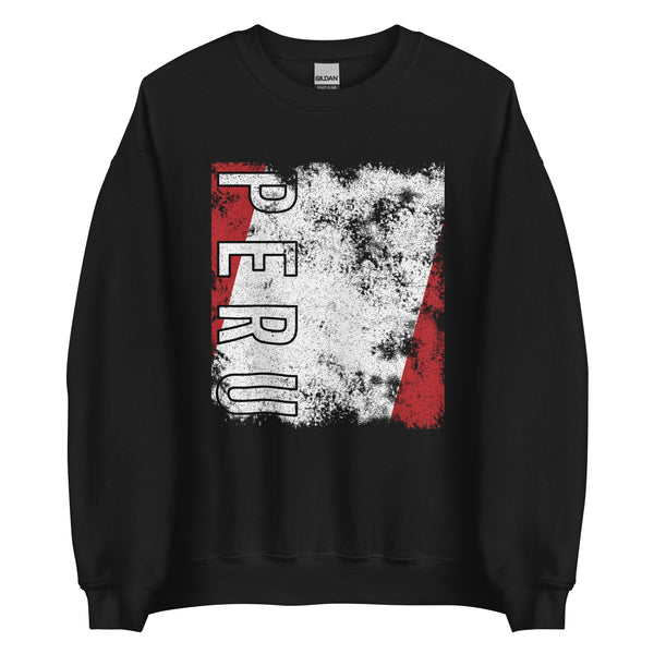 Peru Flag - Distressed Flag Sweatshirt