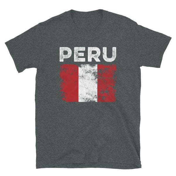 Peru Flag Distressed - Peruvian Flag T-Shirt