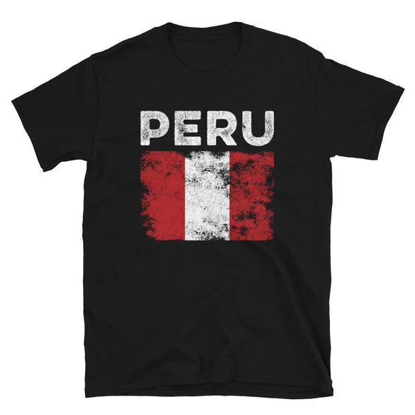 Peru Flag Distressed - Peruvian Flag T-Shirt