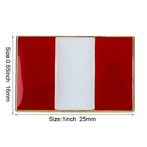 Peru Flag Lapel Pin - Enamel Pin Flag