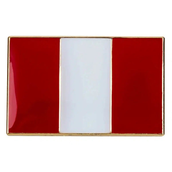 Peru Flag Lapel Pin - Enamel Pin Flag