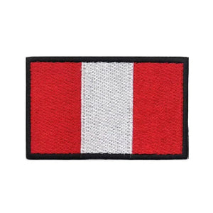 Peru Flag Patch - Iron On/Hook & Loop Patch