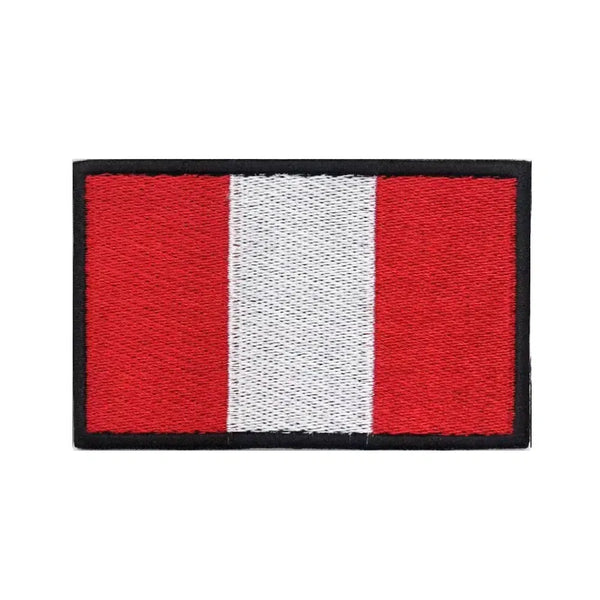 Peru Flag Patch - Iron On/Hook & Loop Patch