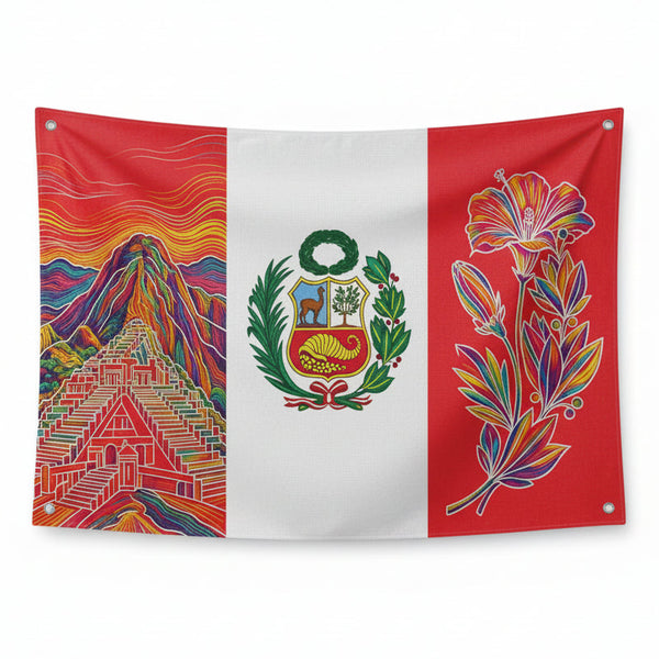 Peru Flags - 90x150cm(3x5ft) - 60x90cm(2x3ft)