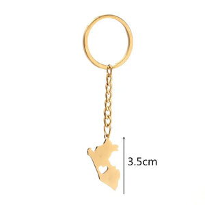 Peru Map Keychain