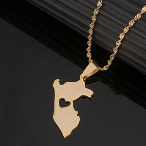 Peru Map Necklace