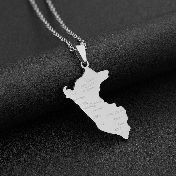 Peru Map Necklace