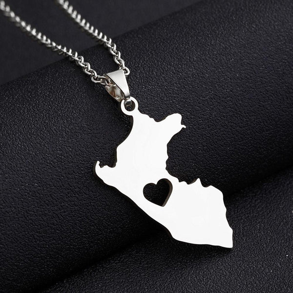 Peru Map Necklace