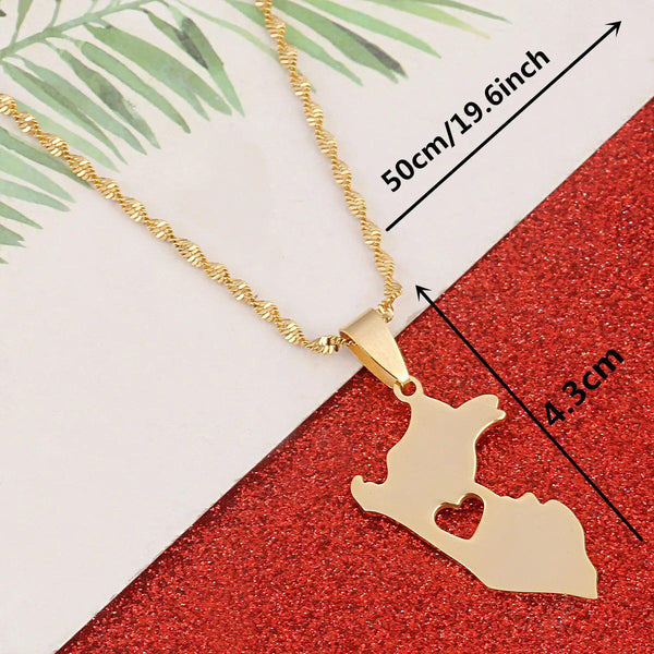 Peru Map Necklace