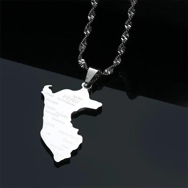 Peru Map Necklace