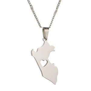 Peru Map Necklace