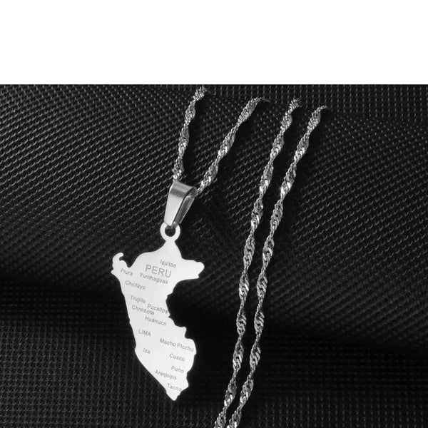 Peru Map Necklace