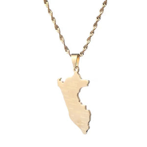 Peru Map Necklace