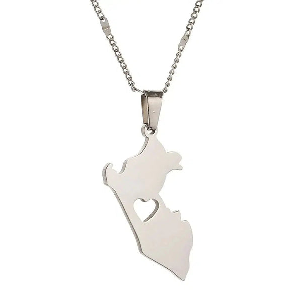 Peru Map Necklace