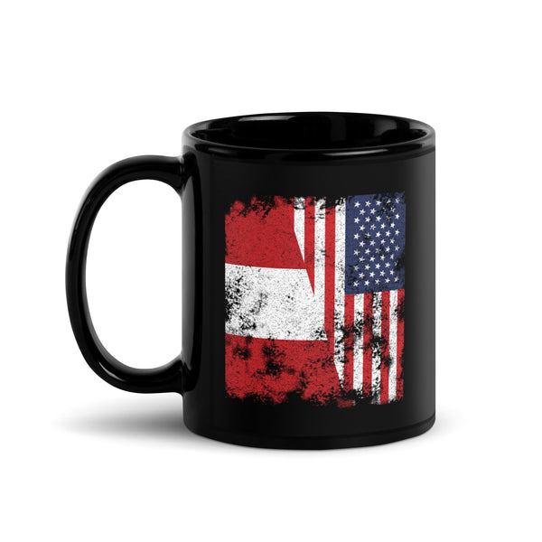 Peru USA Flag - Half American Mug