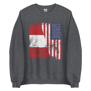 Peru USA Flag - Half American Sweatshirt