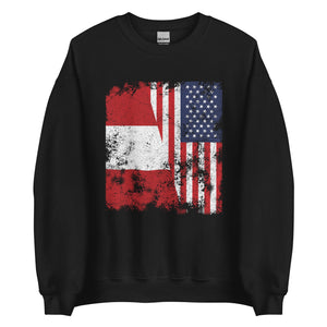 Peru USA Flag - Half American Sweatshirt