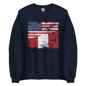 Peru USA Flag Sweatshirt