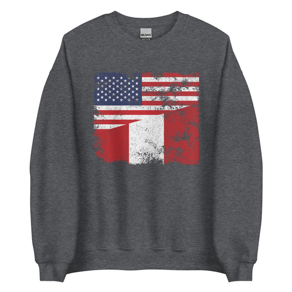 Peru USA Flag Sweatshirt