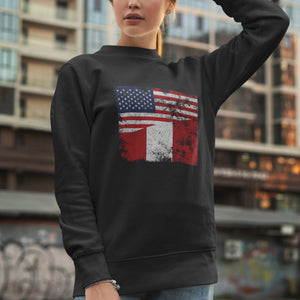 Peru USA Flag Sweatshirt