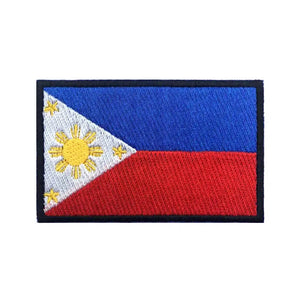 Philippines Flag Patch - Iron On/Hook & Loop Patch