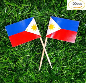Philippines Flag Toothpicks - Cupcake Toppers (100Pcs)