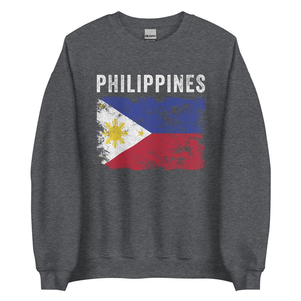 Philippines Flag Vintage - Filipino Flag Sweatshirt